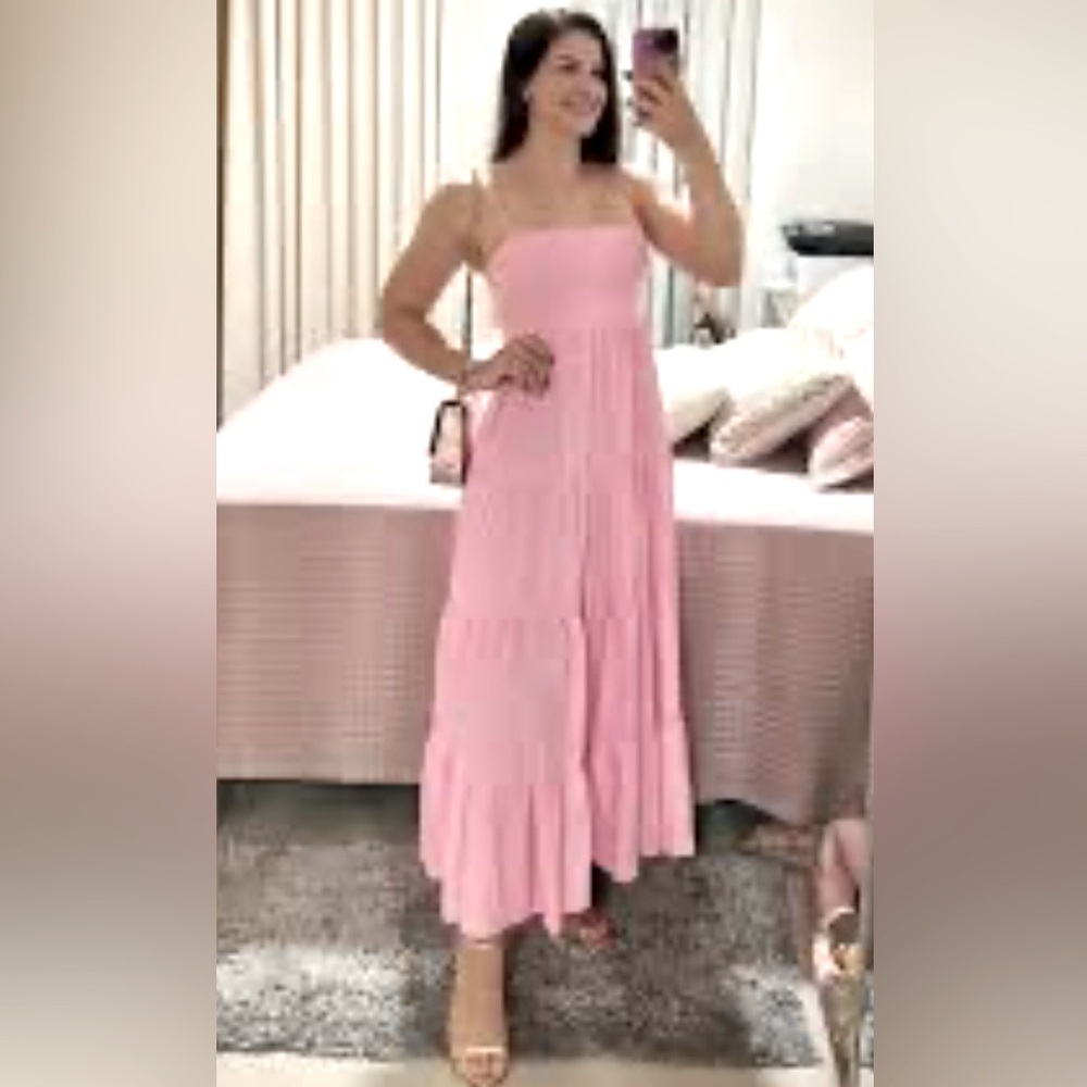 Elegant Pink Maxi Dress